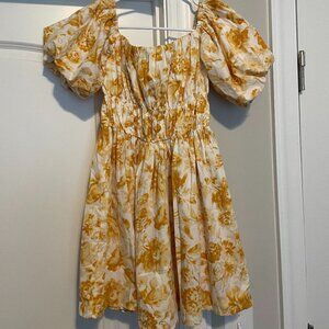 Abercrombie & Fitch Puff Sleeve Smocked Dress